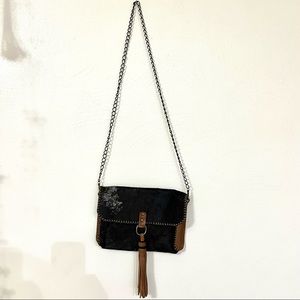 Vintage cowhide crossbody